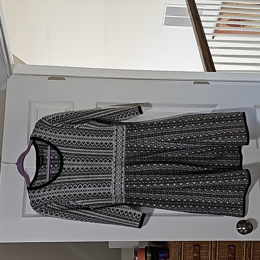 Black and White sweater dress